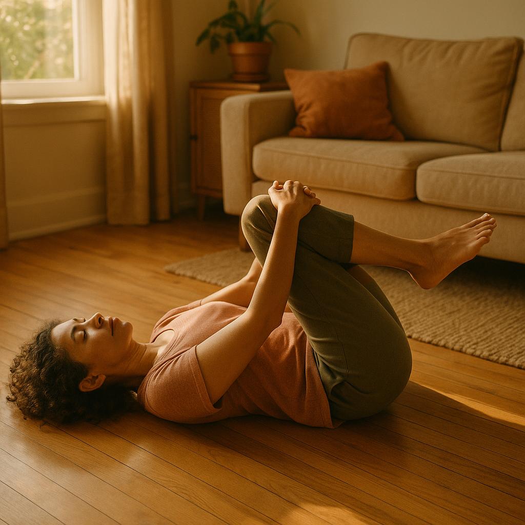 Person doing gentle back movements