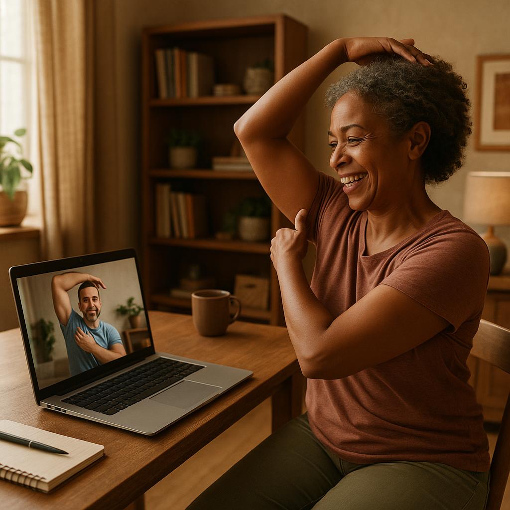 Matt Cook coaching via video call