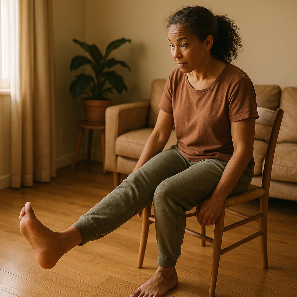 Person doing sciatica relief movements